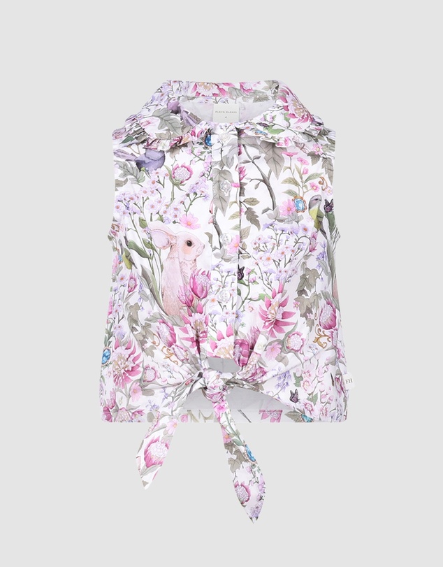 Fleur Harris - 'Heirloom Treasures' Elara Shirt in Gardenia