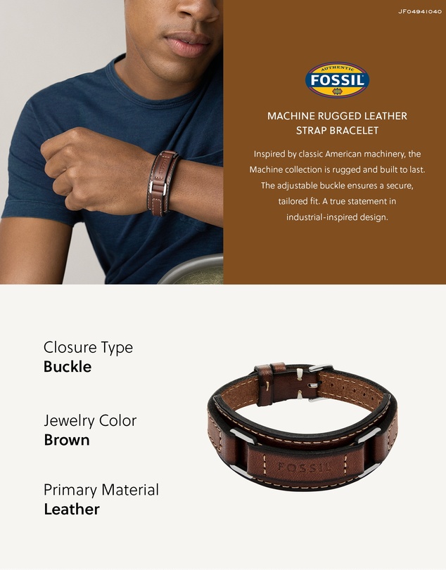 Fossil - Machine Brown Bracelet