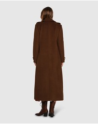 Belle & Bloom - Command Wool Blend Double Breast Maxi Coat