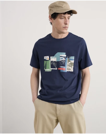 Seasalt - Seasalt Cornwall Navy Midwatch Organic Cotton T-Shirt