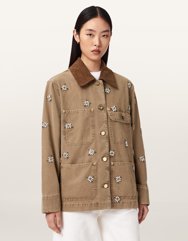 AllSaints - Bex Embellished Denim Jacket