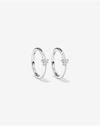 Michael Hill - Diamond Accent Sleeper Earrings in 10kt White Gold