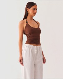 SNDYS - LEXIE TWIST HALTER TANK - ICONIC EXCLUSIVE