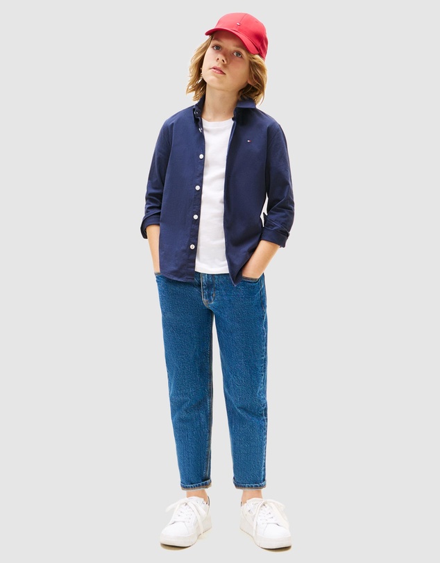 Tommy Hilfiger - Solid Poplin Shirt - Kids