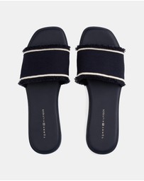Tommy Hilfiger - Frayed Canvas Sandals - Women's