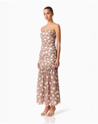 Elliatt - Sola Polkadot Strapless Gown