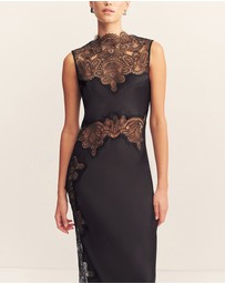 Shona Joy - Jamila Lace High Neck Maxi Dress