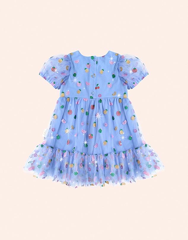 Huxbaby - Fruit Salad Puff Sleeve Tulle Dress - Kids