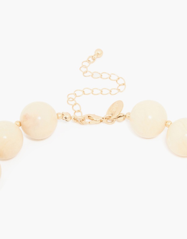 Lovisa - Gold Neutral Marble Beaded Necklace