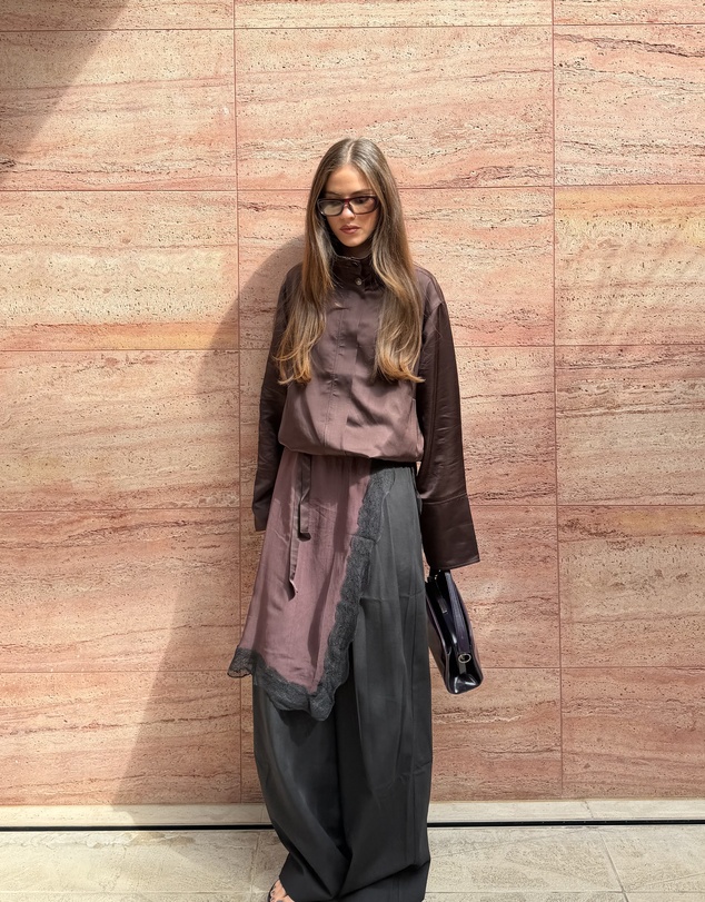 Lover - Sienna Contrast Satin Tailored Pants
