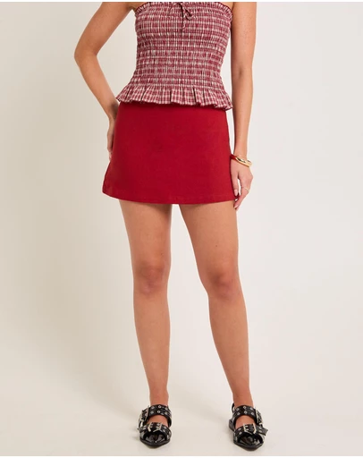 Subtitled - Ella Linen Mini Skirt