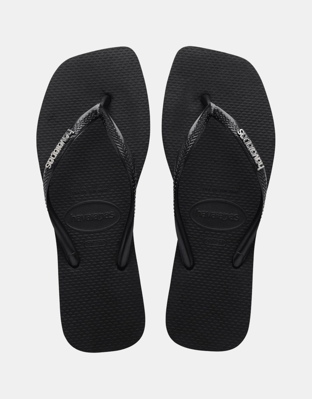Havaianas - Slim Square Logo Metallic Flip Flops - Women's