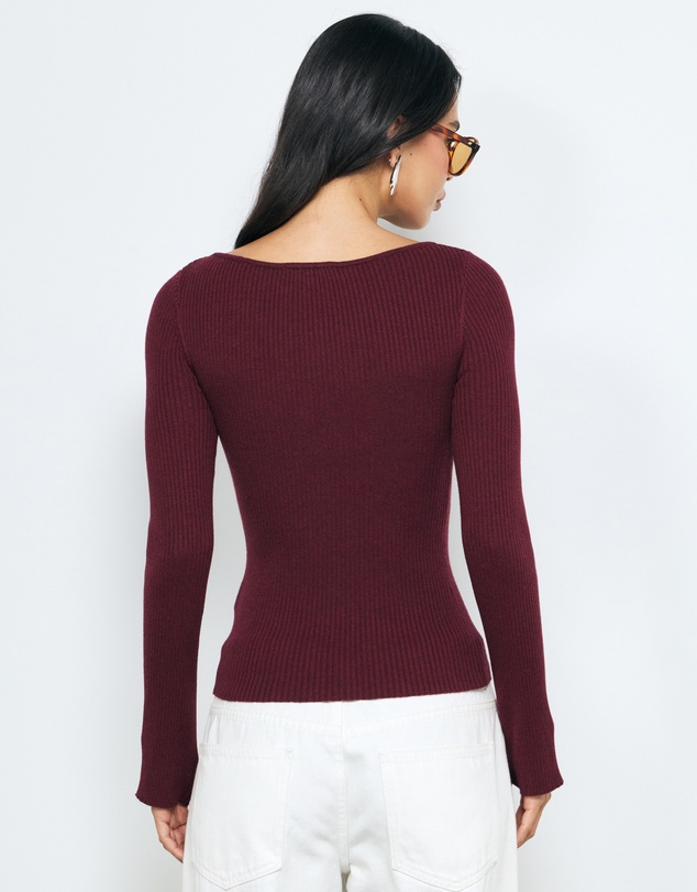 AERE - Eden Cashmere Blend Boat Neck Top