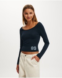 Cotton On - The Ls Off Shoulder Graphic Tee