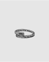 Haze & Glory - ICONIC EXCLUSIVE - Ring Men Twisted Eye Hammered in 925 Sterling Silver