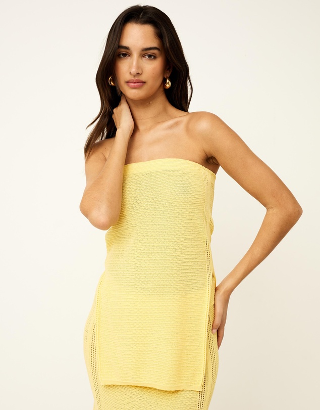 Dazie - St Tropez Knit Strapless Top