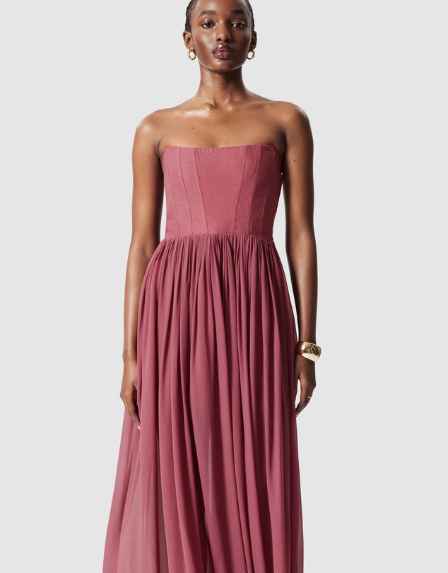 & Other Stories - Sheer Corset Midi Dress
