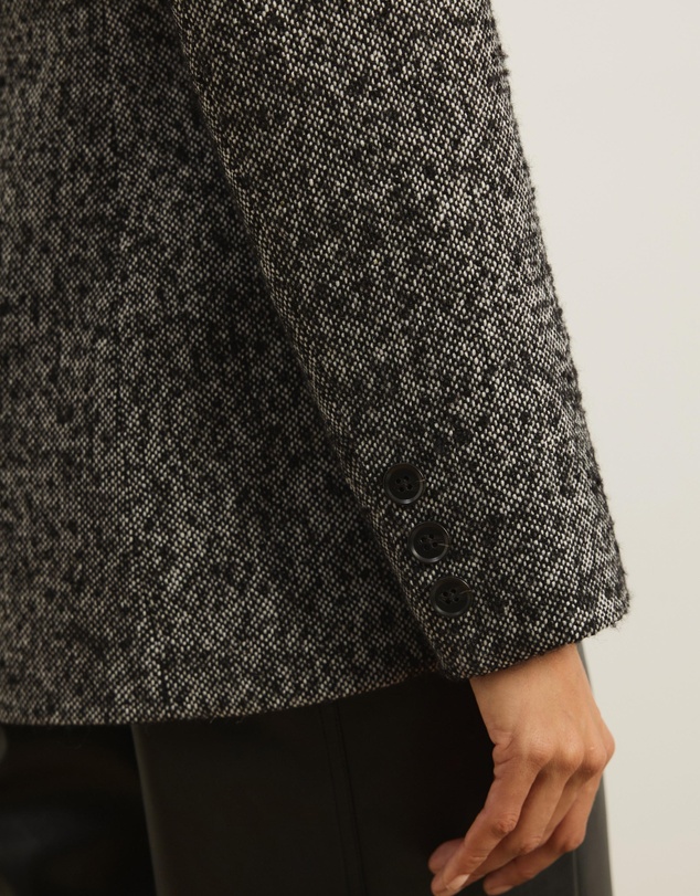Atmos&Here - Beth Cinched Waist Tweed Blazer