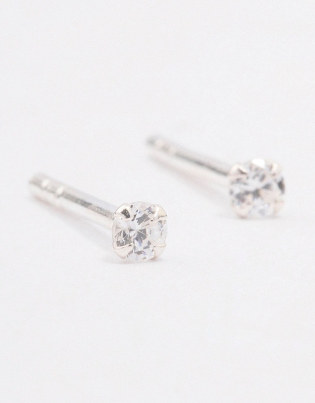 Lovisa - Sterling Silver Cubic Zirconia Micro Stud Earrings