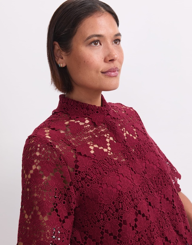 Sportscraft - Ariana Lace Cropped Shirt