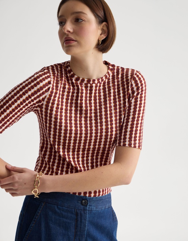 Oxford - Imogen Printed Jersey Top
