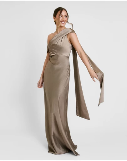 Six Stories - Drape One Shoulder Bridesmaid Dress