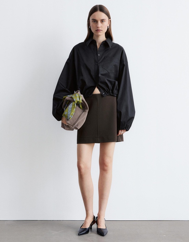 & Other Stories - Cropped Drawstring Shirt