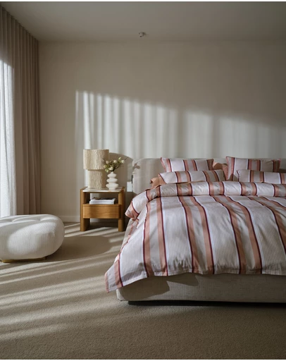 Linen House - Nara Bamboo Cotton 400TC Stripe Quilt Cover Set