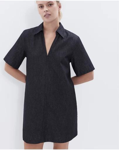 UNISON - Collared Denim Dress