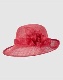 Max Alexander - Sinamay Red Fashion Hat