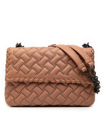 Bottega Veneta - Pre-Loved Small Nappa Intrecciato Studded Olimpia Shoulder Bag