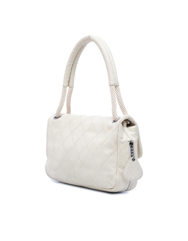 Pre-Loved by Azura Reborn - Pre-Loved Quilted Calfskin Expandable Zip Yacht Flap