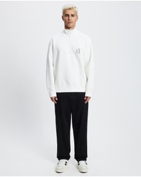 Armani Exchange - Chest Logo Half Zip Sweatshirt