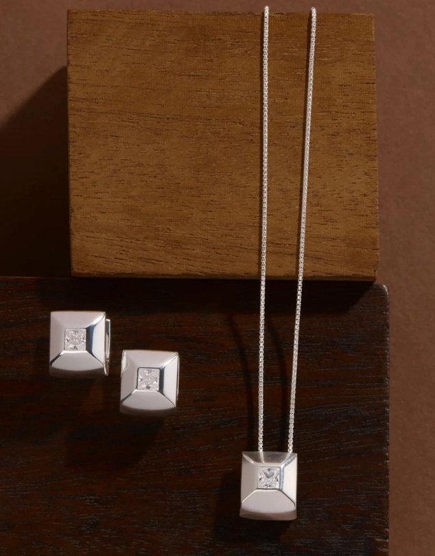 Najo - Halo Silver Cubic Zirconia Earring