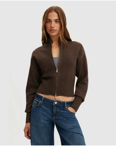 Cotton On - Lotus Cinched Zip Knit