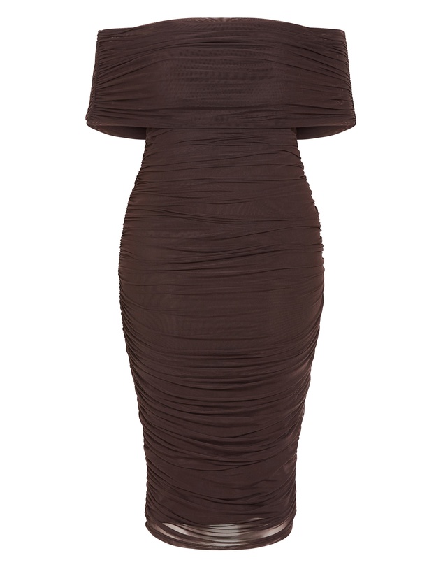 City Chic - Dana Mesh Midi Dress