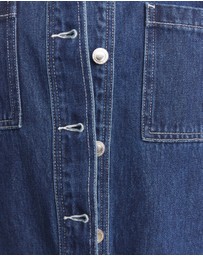 Dazie - Balmy Nights Short Sleeve Denim Overshirt