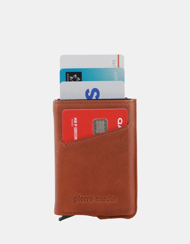 Pierre Cardin - Pierre Cardin Leather Smart Slide Card Holder Tab Wallet