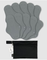 B Free Intimate Apparel - Ultra Thin Long Reusable Panty Liner With Wings - 10 Pack