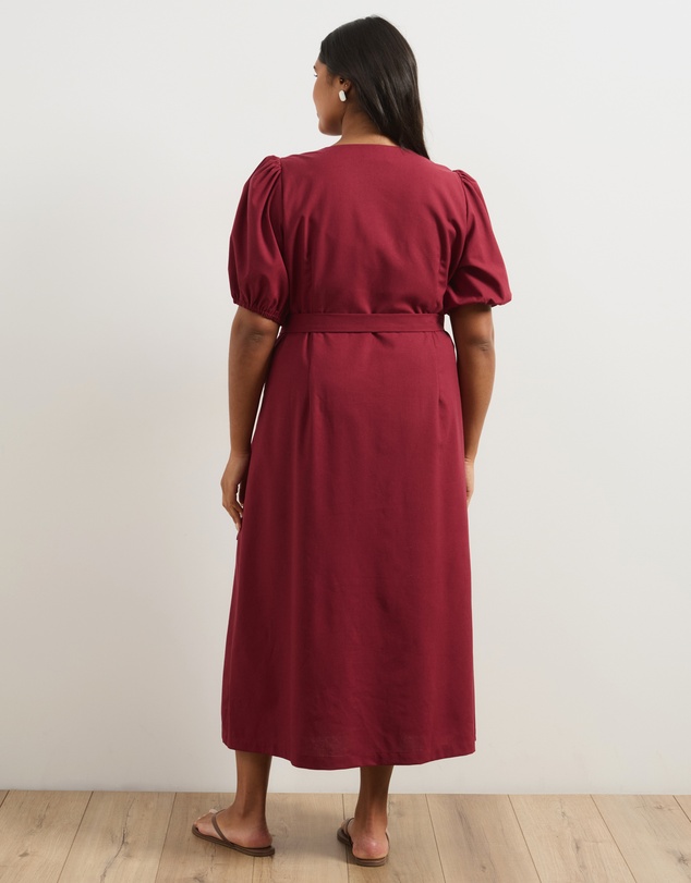 Atmos&Here Curvy - Audrey Fitted Button Front Midi Dress