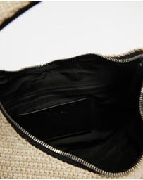 Calvin Klein - Pinched Raffia Medium Shoulder Bag