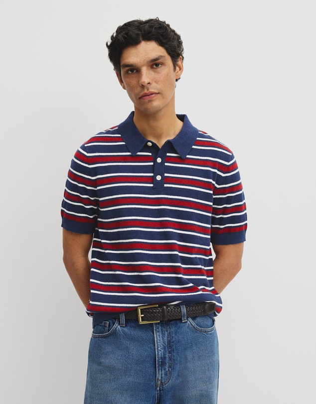 Country Road - Boucle Stripe Knit Polo