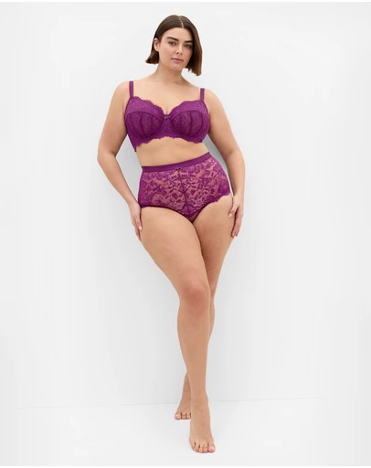 City Chic - Plus size Lara Underwire Bra - purple iris