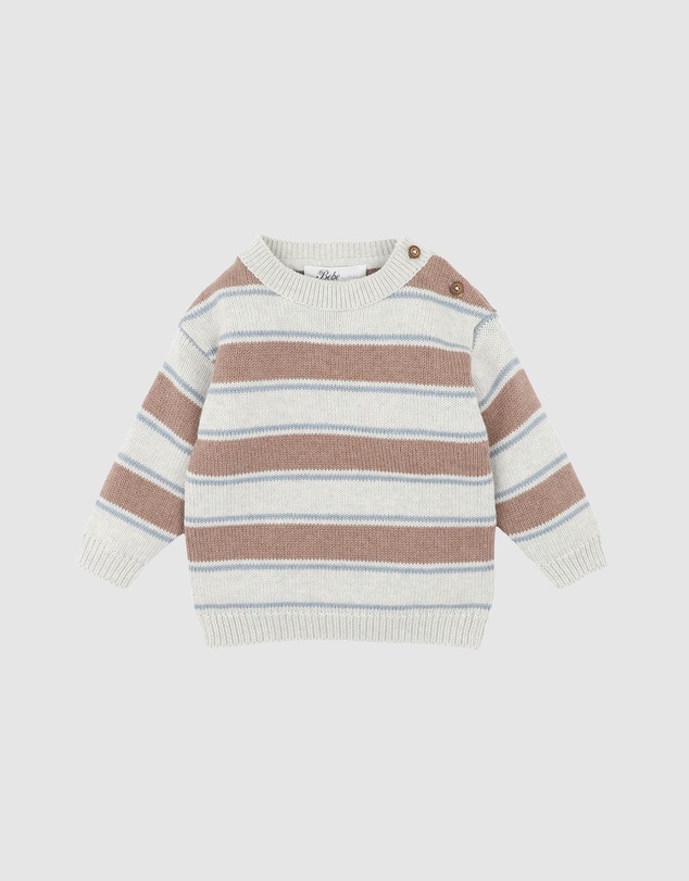 Bebe by Minihaha - Alvin Stripe Organic Knitted Jumper - Babies