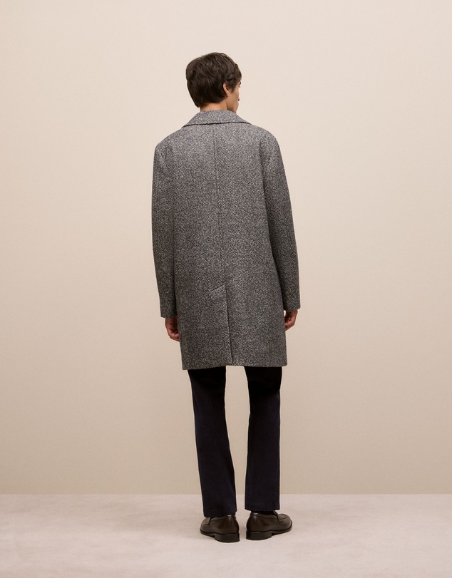 Trenery - Italian Wool Blend Longline Coat in Charcoal