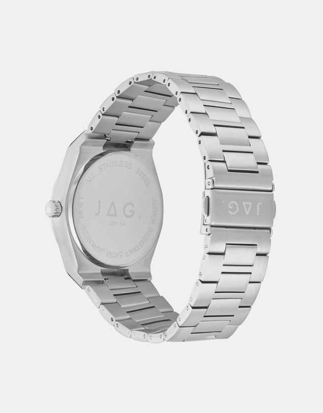 Jag - Arlo Mens Black Dial 41mm Silver Watch