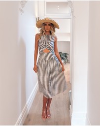 Esther & Co - Rafiya Dress - Navy Stripe
