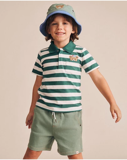 Huxbaby - Peekaboo Hux Polo Tee - Babies-Kids