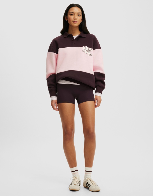 Cotton On Body Active - Plush Graphic Rugby Sweatshirt