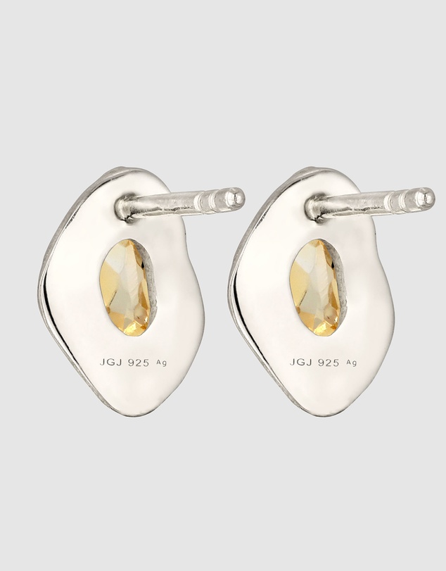 Elli Jewelry - Elli Jewelry Citrine Stud Earrings in 925 Silver